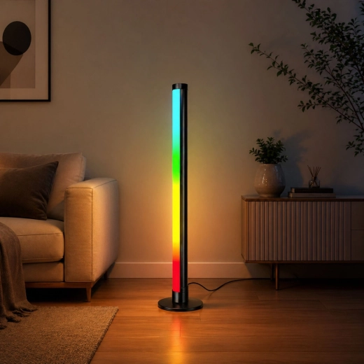 Design de colț suplu pentru iluminare ambientală modernă