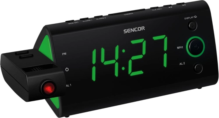 Ceas radio Sencor cu proiecția orei SRC 330 GN