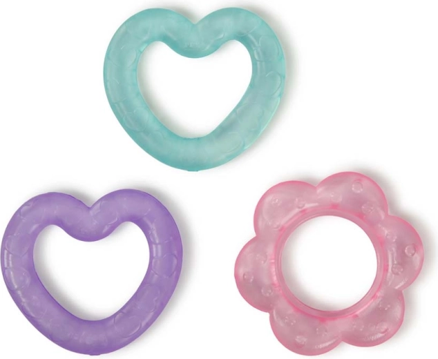 Bright Starts inele de dentiție umplute cu apă – set 3 forme, de la 3 luni