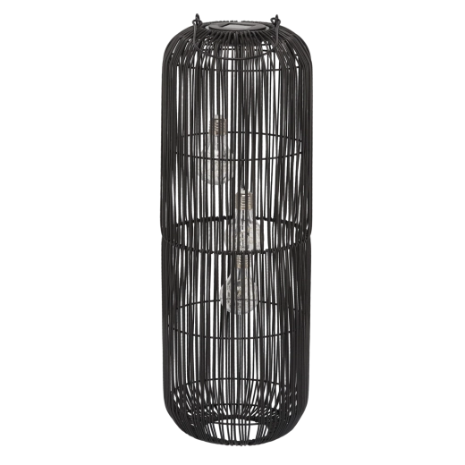 Lampion solar negru 62 cm