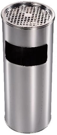 Coș de gunoi cu scrumieră, galvanizat, 59 × 24 cm