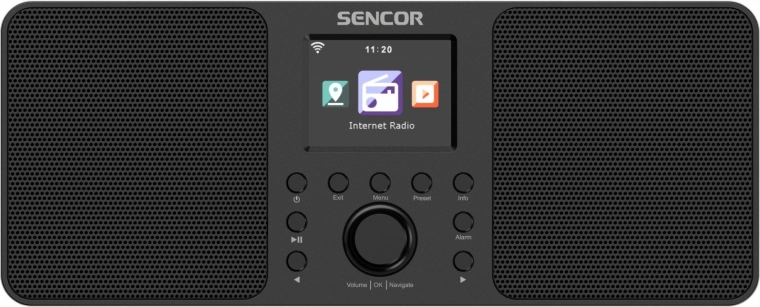 Radio internet Sencor cu 2x10W, WiFi, FM, DAB+, USB și ecran LCD