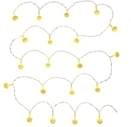 Bile LED argintii Retlux cu lumină albă caldă