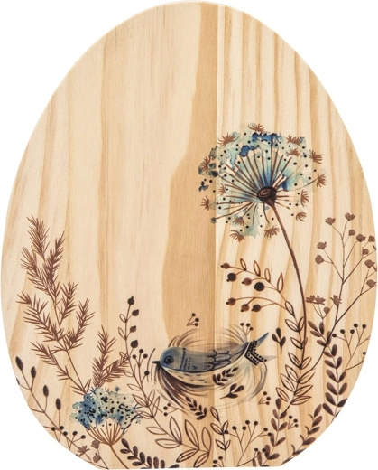 Figurină decorativă din lemn în formă de ou Serenity 20 cm