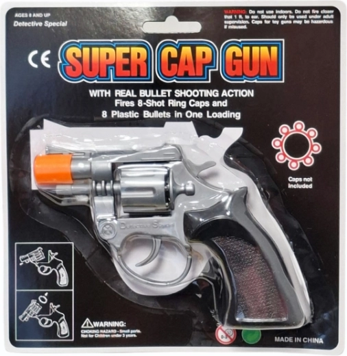 Pistol de capse cu tambur rotativ