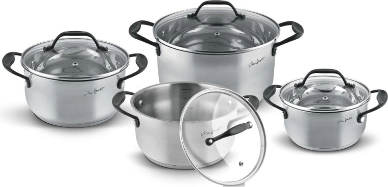 Set de vase din oțel inoxidabil Lamart Potto, 8 piese