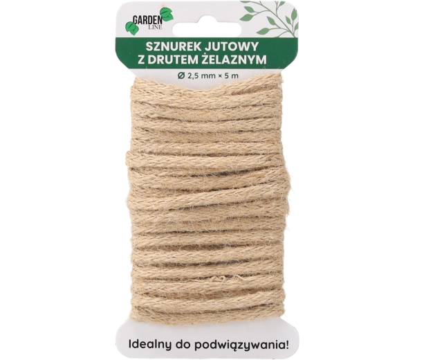 Sfoară din iută cu sârmă de legare 2,5 mm × 5 m