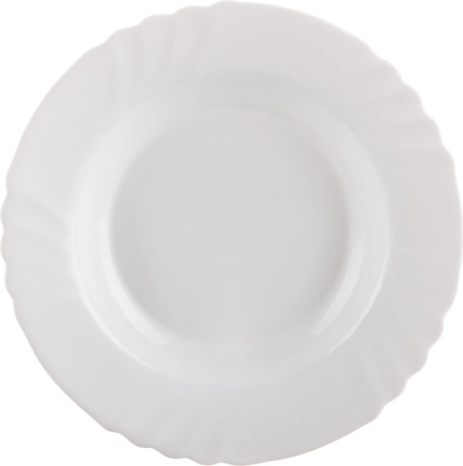 Farfurie adâncă din sticlă EBRO 23,5 cm albă