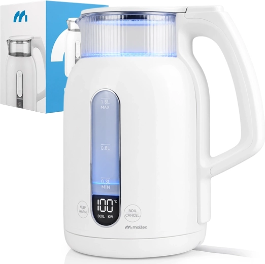 Fierbător electric MalTec cu reglare a temperaturii 1,5 l