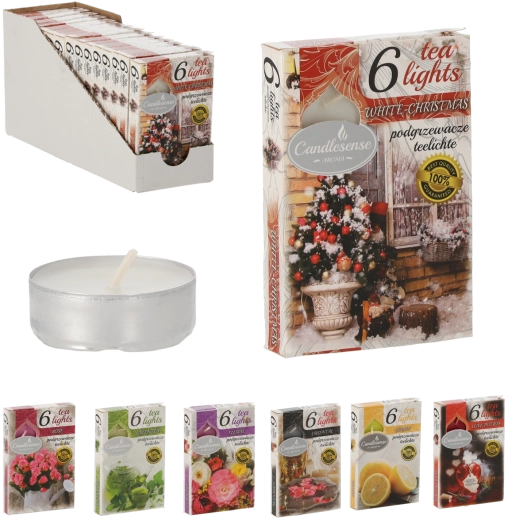 Lumânări parfumate tip tealight mix de arome 6 buc