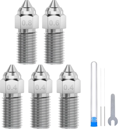 Set de duze din oțel călit ELEGOO pentru Neptune 4 / 4 Pro (0,4 / 0,6 / 0,8 mm)