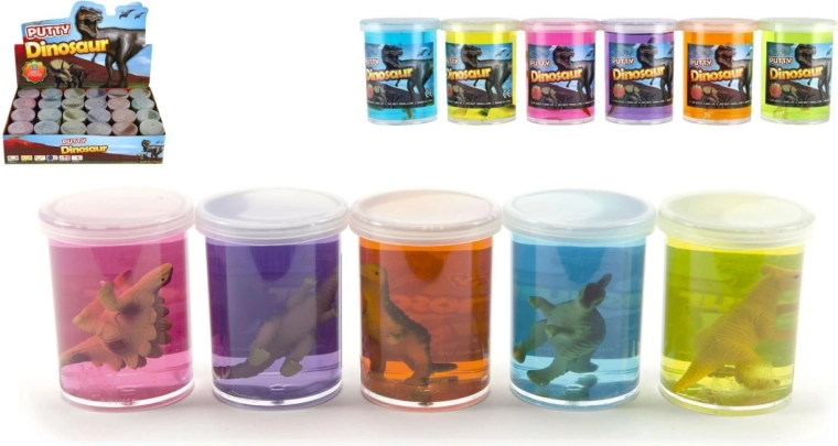 Slime elastic cu dinozaur, 80 g - 1 bucată