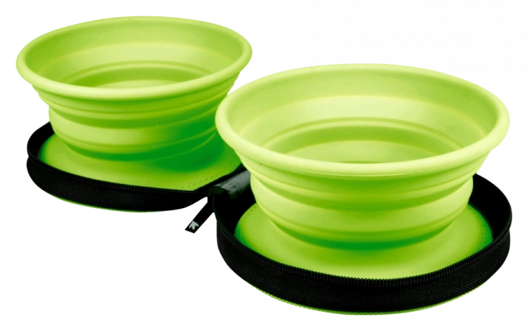 Bol dublu de călătorie KIWI WALKER – verde, 2 buc.