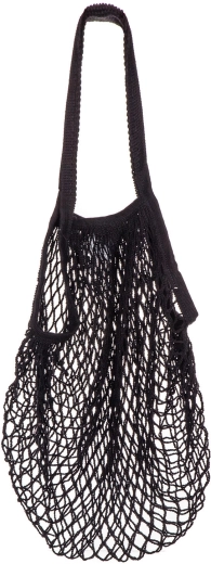 Plasă de cumpărături PRETTY UP cu toartă lungă, neagră 35 × 35 cm