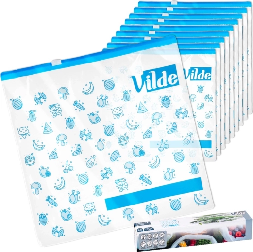 Pungi alimentare resigilabile Vilde 27 × 26 cm, 10 buc.