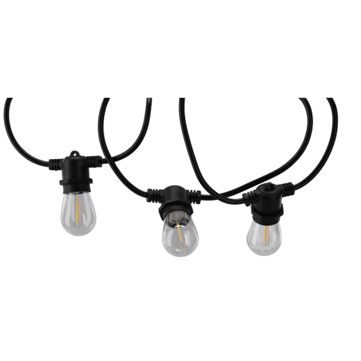Ghirlandă luminoasă de grădină FILAME 10x LED E27, alb cald, 10 m, IP44, 230 V