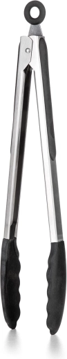 Cleşti de bucătărie din inox cu capete din silicon 30,5 cm Culinaria Black