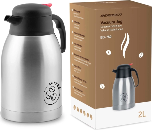 Termos din inox cu vid pentru cafea 2 l BERDSEN