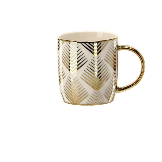 Detalii aurii luxoase și model chevron