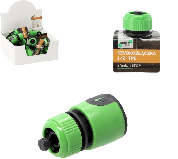 Cuplaj rapid 1/2" cu funcție STOP și suprafață TPE