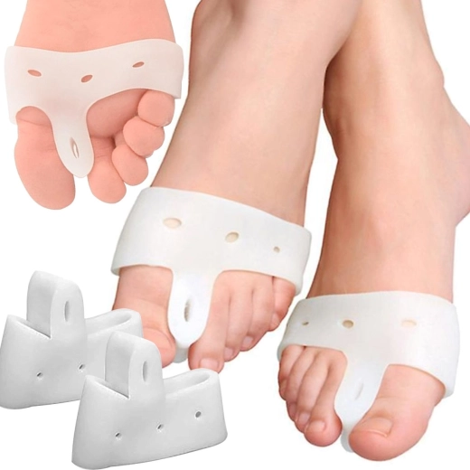 Protecție din silicon pentru hallux valgus cu separator de degete – 2 buc