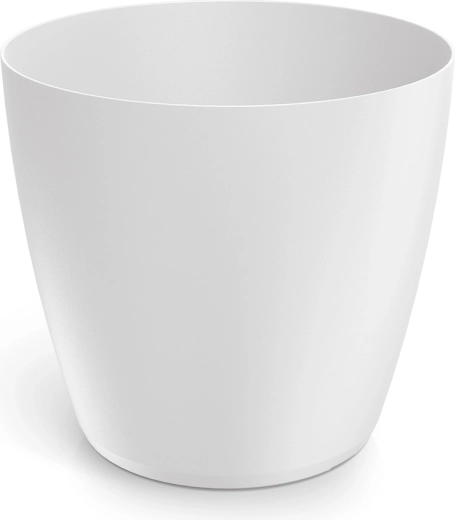 Ghiveci de flori din plastic Mate 23,8 cm alb
