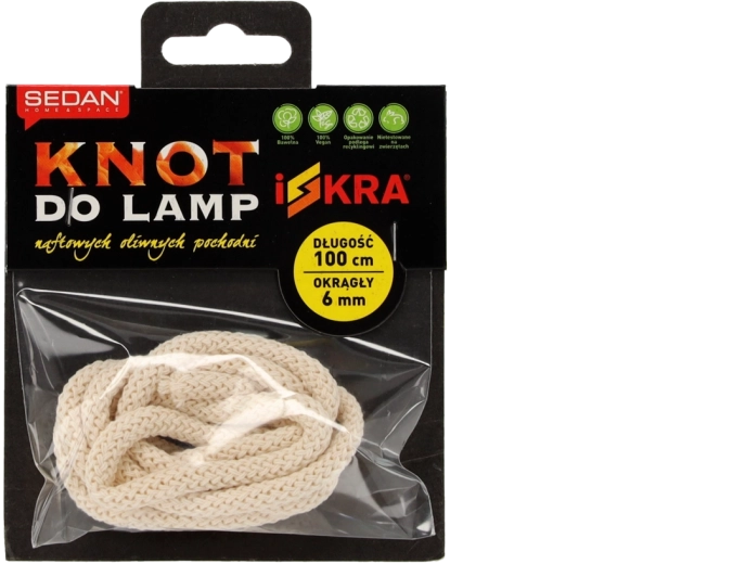Fitil de schimb pentru lampă cu petrol, rotund 6 mm - 1 bucată