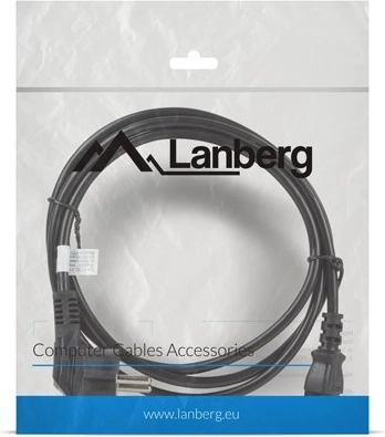 Cablu de alimentare Lanberg Schuko (CEE 7/7) – IEC 320 C13, 1,8 m, negru