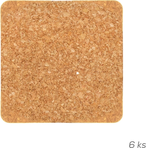 Suporturi din plută 9,5 × 9,5 cm (6 buc.)