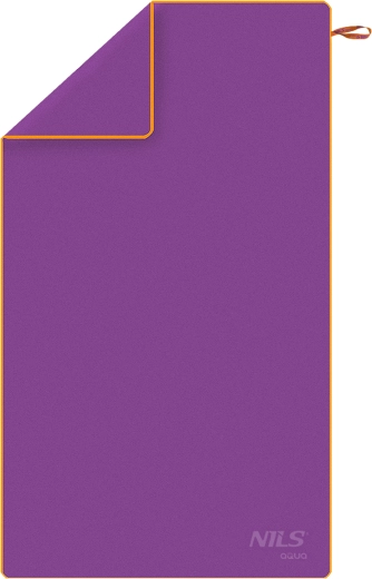 Prosop din microfibră cu uscare rapidă NILS aqua NAR12 mov-portocaliu 180 × 100 cm