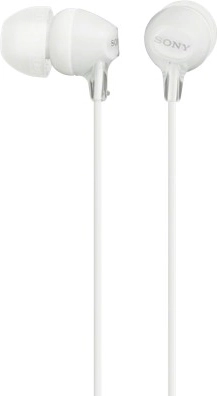 Căști Sony MDR-EX15AP cu microfon, albe
