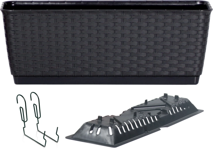 Jardiniere suspendată cu cârlige Ratolla PW 59 cm antracit