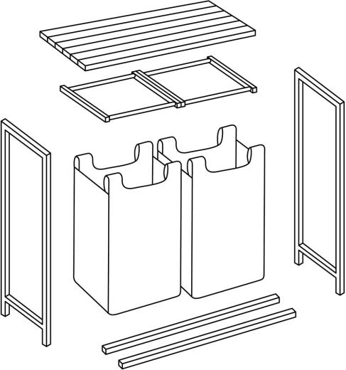 Inserturi detașabile cu mânere pentru transport ușor