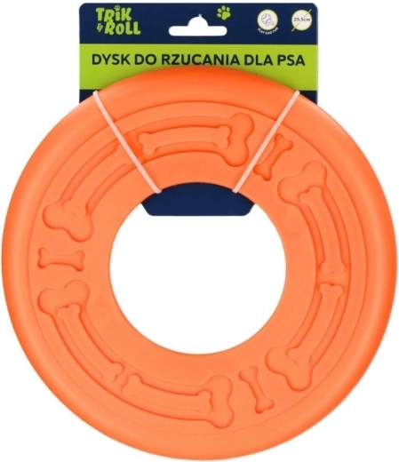 Disc zburător portocaliu pentru câine