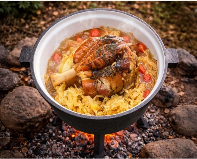 Căldură uniformă și gust profund datorită fontei masive