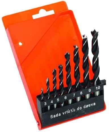 Set de burghie pentru lemn 3–10 mm, 8 piese