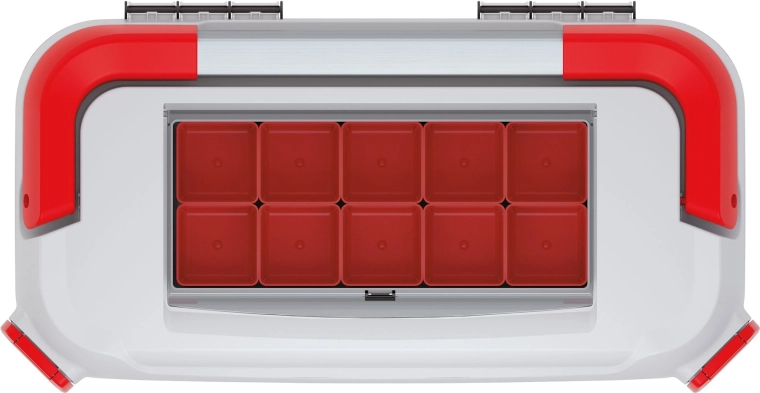 Organizator integrat cu capac transparent