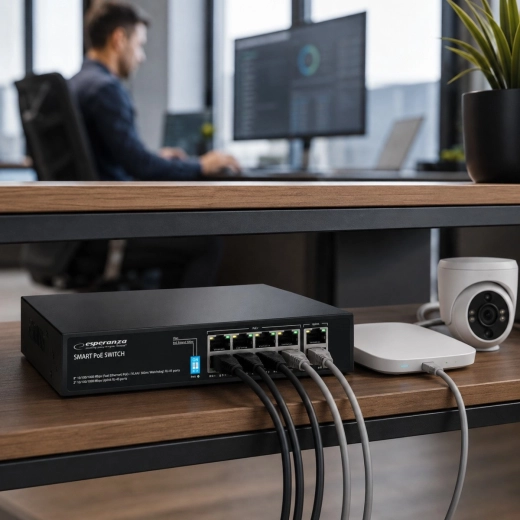 8× PoE pentru instalarea mai ușoară a camerelor IP