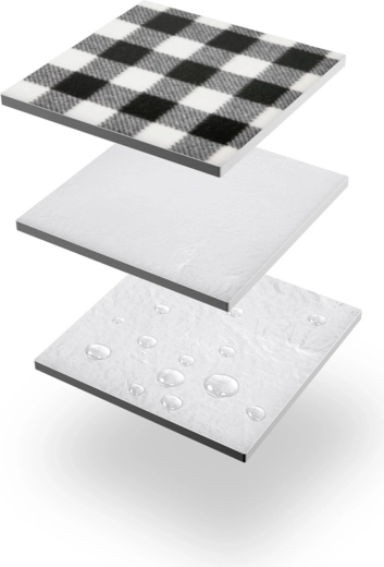 Construcție în trei straturi cu protecție împotriva umezelii