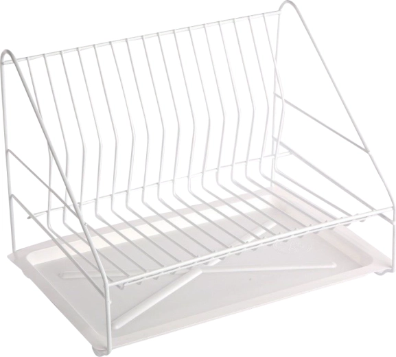 Uscător de vase Smart 35 cm cu tavă de scurgere, alb