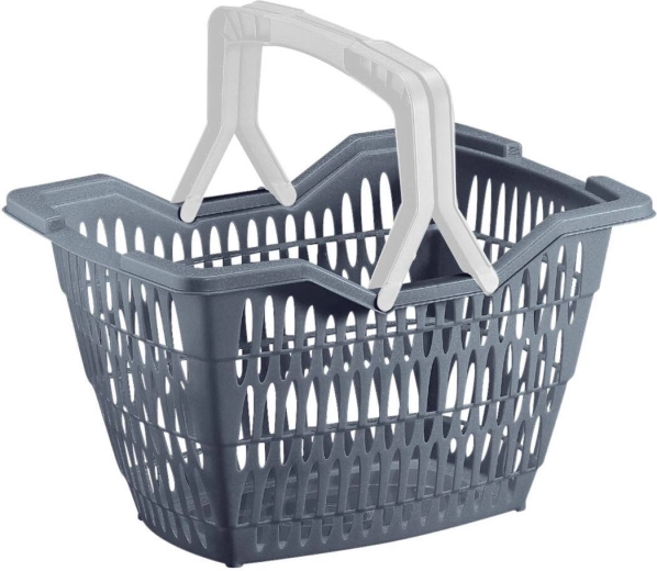 Coș de cumpărături WILLY cu 2 mânere, 14 l, plastic, mix de culori