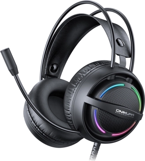 Căști de gaming onikuma x88 cu iluminare rgb și microfon