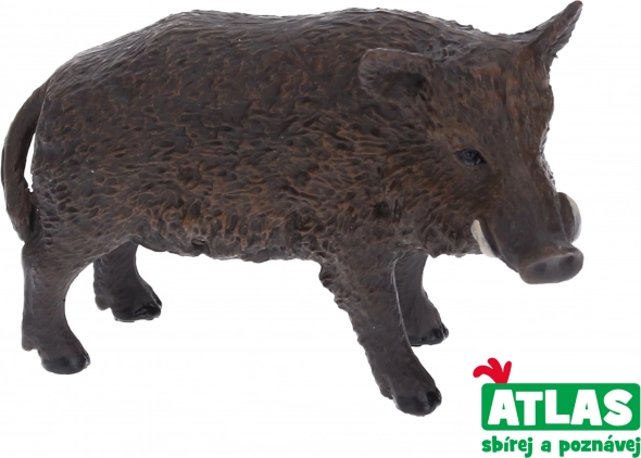 Figurină mistreț din colecția de animale pictate manual