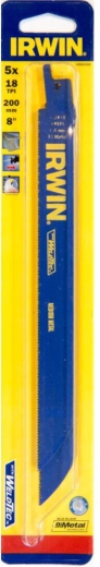 Lame de ferăstrău pentru metal, pentru ferăstrău sabie 200 mm, 18 TPI, 5 bucăți IRWIN