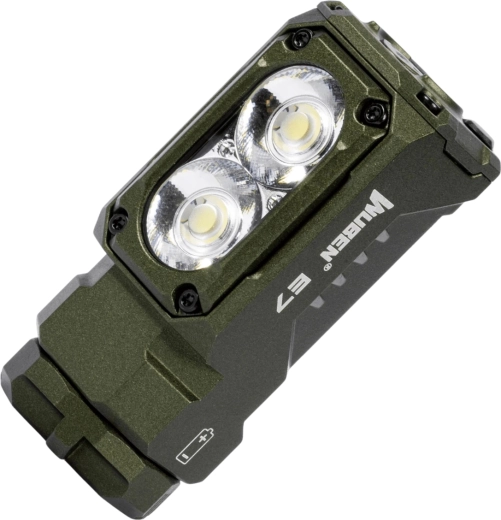 Wuben E7 lanternă frontală 6500K, verde
