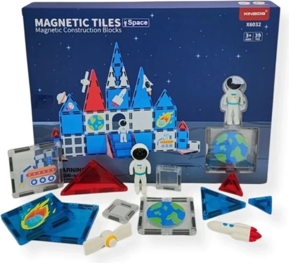 Set de construcție magnetic Xinbida cu tematică spațială
