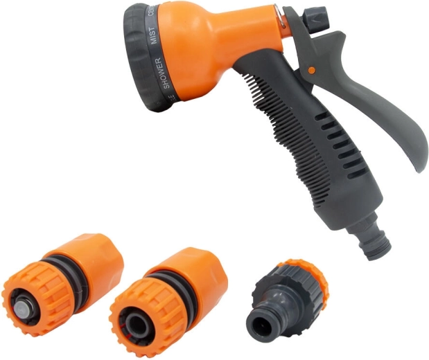 Pistolă de stropit pentru grădină cu 8 funcții AQUA + accesorii