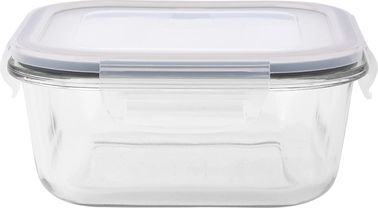 FRESH caserolă pătrată din sticlă pentru alimente 0,75 l cu capac etanș
