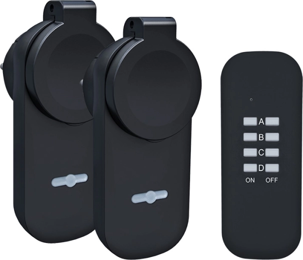 Solight prize de exterior controlate de la distanță – set cu 2 prize + telecomandă