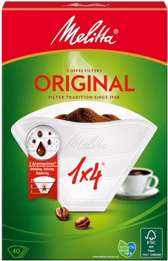 Filtre de hârtie pentru cafea mărimea 4 MELITTA Original (40 buc)